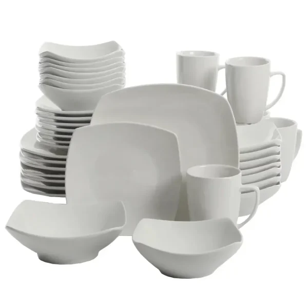 Everyday Square Expanded 40-Piece Dinnerware Set